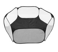 Didiseaon Parque Infantil Plegable para Mascotas Barrera Hexagonal de Poliéster Negro, Práctico y Fácil de Usar en Casa para Gatos y Bebés