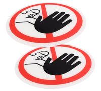 Didiseaon Pegatinas de Advertencia de No Tocar Autoadhesivas de Pvc para Interior y Exterior Patrón Claro y Visible desde Lejos, Paquete de 2 Unidades