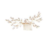 Didiseaon Peina De Novia Dorada Gemas De Imitación Accesorio Elegante Para Bodas Fiestas y Graduaciones Para Novias y Damas De Honor