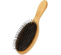 Didiseaon Peine de cerdas de cerdo de madera maciza rizo ondulado cabello peine de viaje de cabezas bigudí hair care scalp cepillo de paleta de mujer cepillo de aire Haya