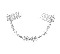Didiseaon Peine De Cristal Peine De Pinza De Pelo De Flores Accesorios Para El Cabello Pinzas Para El Cabello De Boda Tocado De Cristal Tiara Peineta De Boda Pedrería Novia Bollo