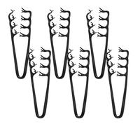 Didiseaon Peine de Dientes Anchos para Peinar Cabello Rizado y Liso Set de 6 Piezas Negro Texturizador Profesional para Volumen Cobertura de Raíces y Flequillo Herramienta Portátil para