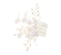 Didiseaon Peine De Perlas Lado Boda Decoración Incrustado Flor Accesorios Para El Cabello De Dama De Honor Peine De Pelo Para Mujer Accesorios Para El Cabello De La Novia Casarse El Plastico