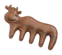 Didiseaon Peine De Vacas De Masaje Peine De Cabello De Masaje Peine De Masaje Para Cuero Cabelludo Cepillo De Masaje De Champú Peine Guasha Del Cuero Cabelludo Peine Tallado Coffee Madera