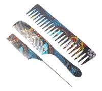Didiseaon Peine para Peinar el Cabello para Hombres Diseño de Escamas de Dragón, Material de Resina y Acero Inoxidable, Cómodo de Agarrar y Estilo Simple para Uso en Peluquería