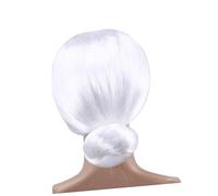 Didiseaon Peluca De Anciana Mujer Peluca De Abuela Disfraz De Señora Santa Accesorio De Cosplay Para Halloween y Navidad De Escenario