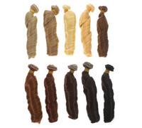Didiseaon Pelucas para Muñecas 10 Piezas de Cabello Rizado de Alta Temperatura para Hacer Muñecas Decoración Creativa para Niños Manualidades