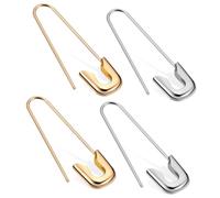 Didiseaon Pendientes De Alfiler Creativos 2 Pares En Diseño Moderno Color Plateado Para Mujer En Banquetes y Eventos