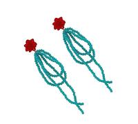 Didiseaon Pendientes De Borla Largos Para Mujer Con Cuentas y Flor Cristal Ligeros y Elegantes Para Regalo y Fiestas