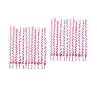 Didiseaon Piezas rizador pelo de niñas pequeñas agitar el cabello pasador de pelo en espiral hair curler hair rollers tocado de niños pinza para trenzar el cabello arcilla polimérica rosa