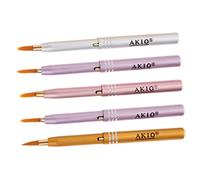 Didiseaon Pincel De Labios Retráctil 5 Unids Cepillo Telescópico Pincel De Lápiz Labial Aplicador De Corrector Metal Shell Fácil Mantenimiento