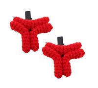 Didiseaon Pinzas Cabello Creativas Rojas Tejidas Mano Pinza de Ira para Mujer Accesorio de Peinado Novedoso para Flequillo Rizado para Fiestas o Eventos Festivos