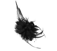Didiseaon Pinzas Cabello Forma de Rosa de Plumas Negras Horquilla de Flores Accesorios para Vestidos Pinzas Retro para Cabello Grueso Antideslizantes para Bodas y Graduaciones