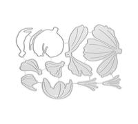 Didiseaon Plantilla Acero al Carbono para Scrapbooking, Troqueles Metálicos de Flores de Peonía, Troquelado Frontal para Manualidades DIY y Decoración de Tarjetas