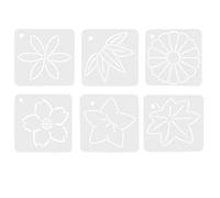 Didiseaon Plantillas de Acolchado Forma de Flor 6 Piezas, Accesorios para Patchwork y Costura Diy, Plástico Flexible y Reutilizable para Manualidades y Bordado, Regla Multiusos para Labores