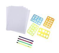 Didiseaon Plantillas Plásticas para Reglas Educativas Plantillas Alfabéticas y Numéricas Seguras sin Bordes Afilados para Aprender Letras y Números Jugando