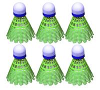 Didiseaon Plástico Volante de Bádminton 6 Piezas Ligero | Núcleo de Corcho y Nailon, Resistente al Impacto, para Principiantes, Profesores de Educación Física y Club