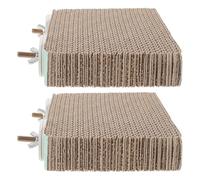 Didiseaon Plataforma de Cartón para Pájaros 2piezas, Soporte Cómodo para Percha de Loros, Accesorio para Ejercicio y Juego en Jaulas de Aves Pequeñas