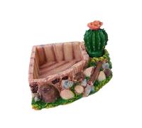 Didiseaon Plato de Alimentación para Y Reptiles 1 Pieza Cuenco de Comida Estilo Cactus Plato para Beber Suministros Que No Son para Mascotas para Lagartijas Serpientes