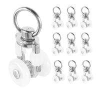 Didiseaon Poleas para Cortinas Rodillos Silenciosos, 20 Unidades de Ruedas Cuadradas Grandes para Rieles de Cortina, Accesorio Resistente para Uso Prolongado Hogar