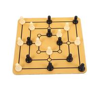 Didiseaon Portátil de Juego Nine Mens Morris con Tablero de Material Tipo Alfombrilla y Piezas Tridimensionales para Entretenimiento Familiar Reuniones Divertidas y Desarrollo Estratégico