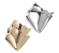 Didiseaon Protectores de Tacón Alto Metálicos para Puntas de Zapatos Tamaño Color Plata y Oro 2 Pares Accesorios de Reparación Invisibles para Protección y Restauración en Uso Diario