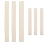 Didiseaon Puente de Guitarra Clásica de Hueso Natural para 6 Cuerdas, 3 Piezas de Cejilla y Puente para Reemplazo y Mejora del Sonido