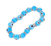 Didiseaon Pulsera De Cuentas De Ojo Turco Azul, Joyería De Vidrio Artesanal, Pulsera Mal De Ojo Para Mujer, Ligera y Duradera, Diseño Vintage Para Uso Diario y Obsequio