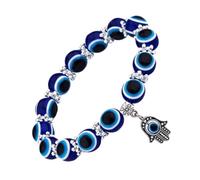 Didiseaon Pulsera Del Mal De Ojo Cuentas Turcas Azul, Pulseras De Moda Unisex, Accesorio Ajustable Para Mujeres y Hombres, Uso Diario y Ocasiones Casuales