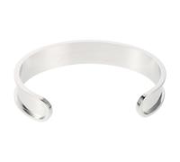 Didiseaon Pulsera Rígida de Acero Inoxidable Abierta para Manualidades DIY Base para Pulseras Étnicas Ajustable Brazalete Metálico para Personalizar y Crear Joyas Únicas