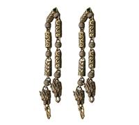 Didiseaon Pulseras de Dragón Vintage de Latón Dorado para Hombre y Mujer Cierre de Gancho de Resorte, Estilo Vikingo Minimalista y Diseño de Cabeza de Dragón, Paquete de 2 Piezas