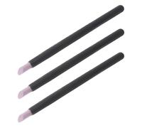 Didiseaon Recortador de Cutículas 3 Piezas Cabezal de Cuarzo Negro, Herramienta para Manicura, Removedor de Piel Muerta y Pulidor de Uñas, Compacto para Cuidado y Reparación de Uñas