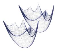 Didiseaon Red de Pesca Decorativa Azul 1x2 M 2 Piezas para Decoración Costera de Pared, Adecuado para Fiestas Temáticas Náuticas y Decoración de Playa en Dormitorio y Sala de Estar