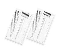 Didiseaon Regla para Medir Manchas y Gráfico de Detección de Defectos Precisión, 2 Piezas de Plástico para Construcción y Manufactura Versátil