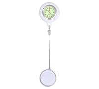 Didiseaon Reloj de Bolsillo para Enfermera Clip Blanco de Silicona y Cuarzo, Fácil de Llevar y Preciso, Adecuado para Estudiantes de Medicina y Personal Sanitario