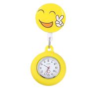 Didiseaon Reloj De Enfermera Clip Amarillo, Aleación De Zinc Resistente, Reloj De Bolsillo Colgante Flexible, Diseño Moderno para Profesionales Salud, Uso Médico Cotidiano