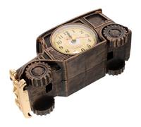 Didiseaon Reloj Despertador Analógico de Escritorio Modelo Coche Clásico Retro en Color Cobre, Adorno Decorativo Vintage para Hogar y Oficina, Reloj Elegante para Estilo Aleatorio