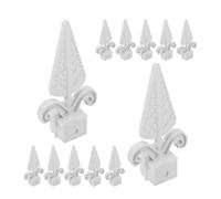 Didiseaon Remates de Valla de Plástico Blancos 20 Piezas, Accesorio Decorativo Puntiagudo para Postes de Cerca, Remate Exterior para Vallado Jardín, Decoración Resistente y Segura