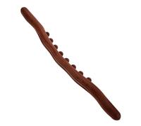 Didiseaon Rodillo de Masaje Gua Sha de Madera Carbonizada 8 Cuentas, Herramienta Corporal para Relajación Muscular, Moldeado y Alivio de Espalda, Adecuado para Maderoterapia y Bienestar