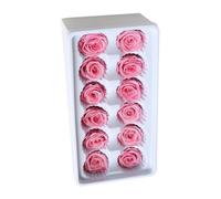 Didiseaon Rosas Preservadas Decorativas de 3-4 Cm para San Valentín y Bodas, Flores Inmortales de Plástico Duraderas, Paquete de 12 Unidades para Decoración Romántica