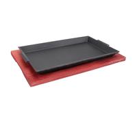 Didiseaon Sartén de Hierro Fundido Redonda Antiadherente para Barbacoa y Teppanyaki, Plancha Multifuncional para Freír y Asar Carne en Cocina Hispana