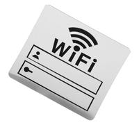 Didiseaon Señal Wifi Acrílico Plateado Autoadhesiva para Oficinas Restaurantes y Habitaciones Letrero Elegante Contraseña Inalámbrica Decoración Duradera Fácil Instalación