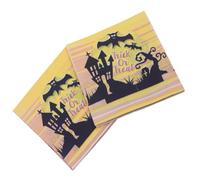 Didiseaon Servilletas de Papel de Halloween con Diseño de Pequeño Murciélago, Altamente Absorbentes, Paquete de 20 Unidades para Ambientación de Fiestas y Carnavales
