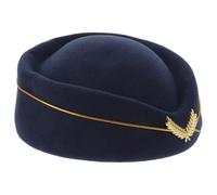 Didiseaon Sombrero Cosplay Azafata Uniforme Azul Marino Talla Única Cómodo y Suave para Disfraces Fiestas Temáticas y Actuaciones Accesorio para Mujer Eventos de Aviación