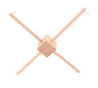 Didiseaon Soporte de Madera para Móvil de Ñiño Diy, Kit de Marco Cuadrado Natural para Colgar Carillones de Viento en Habitación Infantil, Accesorio Artesanal para Guardería y Decoración