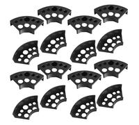 Didiseaon Soporte para Vasos de para Negro Bandeja Organizadora Ovalada de Plástico 8 Orificios Soporte Portátil para Pigmentos 20 Piezas para Mezcla y Almacenamiento en Reutilizable