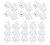 Didiseaon Soportes Inferiores con Tornillos 100 Piezas de Cajón de Plástico Blanco para Fijar Bases Rebatidas y Diseño Estable en Armarios y Cajones