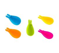 Didiseaon Soportes para Bolsitas de Té de Silicona Marcador para Taza y Colgador Práctico Forma de Conejo Paquete de 5 Unidades Hogar y Oficina
