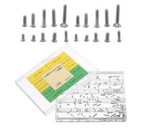Didiseaon Surtido de Tornillos para Correas y Caja Trasera de Reloj, Tornillos de Ranura Plana y Pasadores de Barra de Orejeta en Acero Inoxidable, Herramienta para Reparación de Eslabones