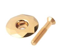 Didiseaon Tapa para Bicicleta de Aleación de Aluminio Resistente y Ligera Cubierta para Conjunto de Dirección Accesorios de Recambio para Horquilla Delantera Color Dorado Brillante Duradera